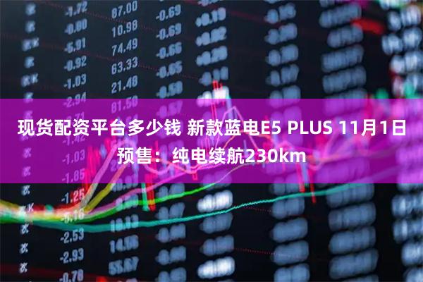现货配资平台多少钱 新款蓝电E5 PLUS 11月1日预售：纯电续航230km
